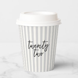 Coquette Disco Ball & Black Bow Gran Streifen Pappbecher