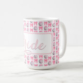 Coquette Disco Balls Pink Bows Wedding Bride Gesch Kaffeetasse (VorderseiteRechts)
