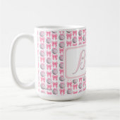 Coquette Disco Balls Pink Bows Wedding Bride Gesch Kaffeetasse (Links)