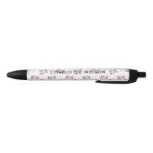 Coquette Disco Cherry Bow Script Name Monogram Kugelschreiber (Unterseite)