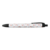 Coquette Disco Cherry Bow Script Name Monogram Kugelschreiber (Oberseite)
