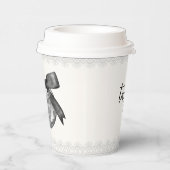 Coquette Diskothek Ball & Black Bow Race Geburtsta Pappbecher (Rechts)