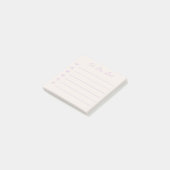 Coquette Dusty Lilac Bow Bullet Point To Do List Post-it Klebezettel (angewinkelt)