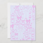 Coquette Einladungen Rosa Bow Baby Dusche Rosa Bow (Vorderseite)