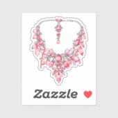 Coquette-Elemente für Wasserfarben Aufkleber (Blatt)