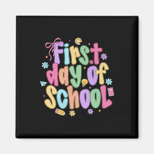 Coquette ersten Tag der Schule Bow Preppy zurück z Magnet