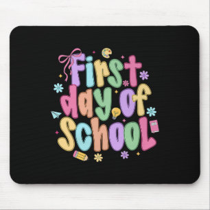 Coquette ersten Tag der Schule Bow Preppy zurück z Mousepad