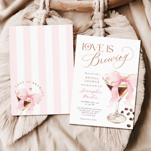Coquette Espresso Martini Brautparty Einladung