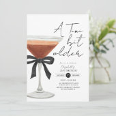 Coquette Espresso Martini Einladung Geburtstag (Stehend Vorderseite)