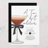 Coquette Espresso Martini Einladung Geburtstag (Vorne/Hinten)