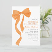 Coquette Fall Birthday Invitation Einladung (Stehend Vorderseite)