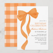 Coquette Fall Birthday Invitation Einladung (Vorne/Hinten)