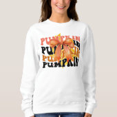 Coquette Fall Pumpkin Bows Sweatshirt (Vorderseite)