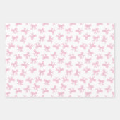 Coquette Feminine Pink Bows & Ribbons Geschenkpapier Set (Vorderseite 3)