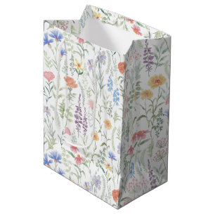 Coquette Feminine Wildblume Wiese Mittlere Geschenktüte