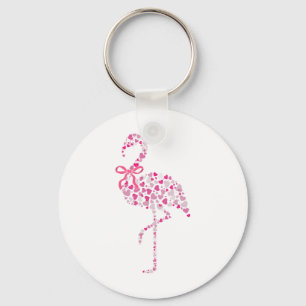 Coquette Flamingo Herz Niedlich Pink Valentinstag Schlüsselanhänger