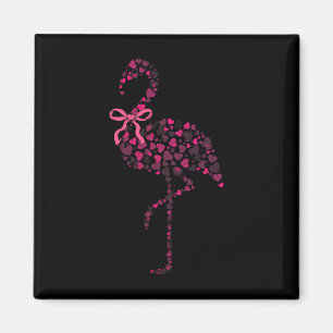 Coquette Flamingo Herz Süß Rosa Valentinstag Magnet