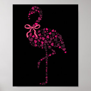 Coquette Flamingo Herz Süß Rosa Valentinstag  Poster