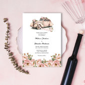 Coquette Floral Blush Pink Hochzeit Einladung