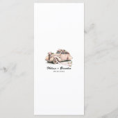 Coquette Floral Blush Pink Hochzeit Menükarte (Rückseite)