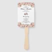 Coquette Floral Blush Pink Hochzeitsprogramm Fächer (Vorderseite)