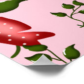  Coquette  floral Bow Pattern Wallpaper Poster (Ecke)