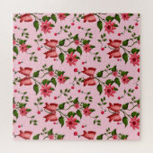  Coquette  floral Bow Pattern Wallpaper Puzzle (Horizontal)