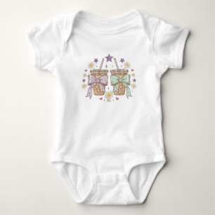 Coquette Floral Eiskaffee Baby Body Trendig Strampler