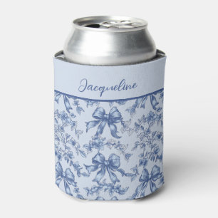 Coquette French Blue Toile Braut Junggesellinnenab Dosenkühler
