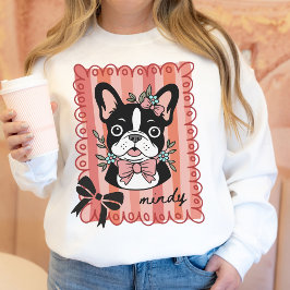 Coquette French Bulldog Pet Owner Hand Drawn Gift Sweatshirt