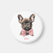 Coquette Frenchie Costumizable Name Magnet (Vorne)