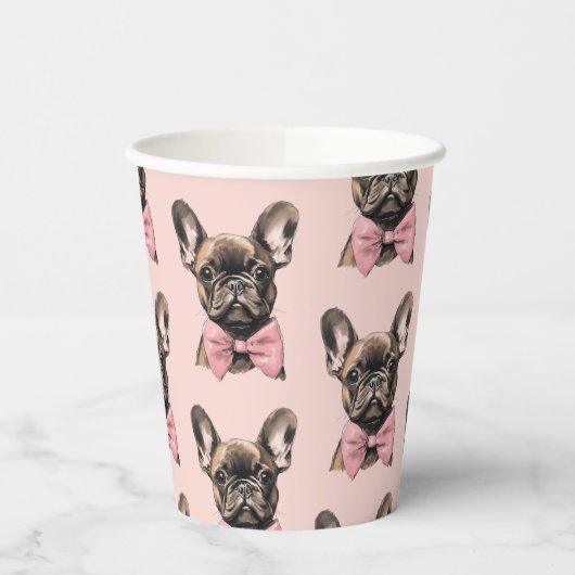 Coquette Frenchie Pappbecher (Links)