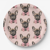 Coquette Frenchie Pappteller (Vorderseite)