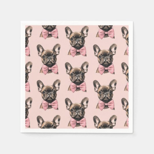 Coquette Frenchie Serviette (Vorderseite)
