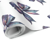 Coquette Galaxy Bogen Wasserfarbe Himmelsdesign Geschenkpapier (Rolleneckpunkt)