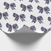 Coquette Galaxy Bogen Wasserfarbe Himmelsdesign Geschenkpapier (Ecke)