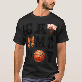 Coquette Game Day Basketball Mama Basketball S T-Shirt