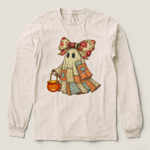 Coquette Geist Bow Retro Blau Orange  Denim & Patc Tri-Blend Shirt