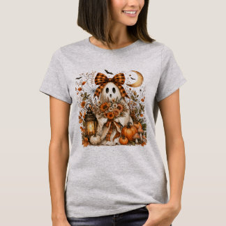 Coquette-Geist-Karo-Schleife Halloween T-Shirt