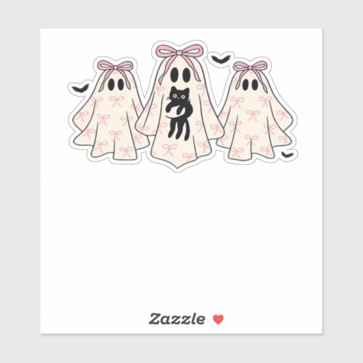 Coquette Gespenster mit einem klassischen T - Shir Aufkleber (Blatt)