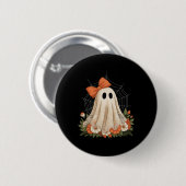 Coquette Ghost Halloween Blume Ghost Spooky Spitze Button (Vorne & Hinten)