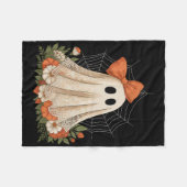 Coquette Ghost Halloween Blume Ghost Spooky Spitze Fleecedecke (Vorderseite (Horizontal))