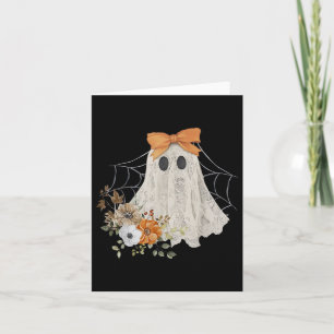 Coquette Ghost Halloween Blume Ghost Spooky Spitze Karte