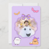 Coquette Ghost Halloween Geburtstag Danke-Karte Einladung (Rückseite)