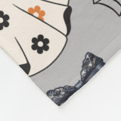 Coquette Ghost Pumpkin - Adorable und Spooky Fleecedecke (Ecke)