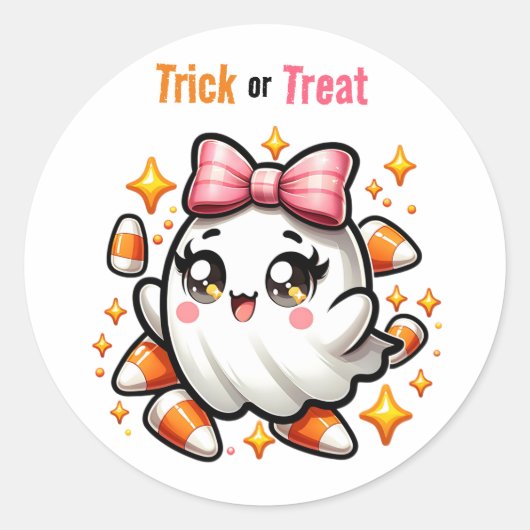 Coquette Ghost Trick oder Treat Sticker (Vorderseite)