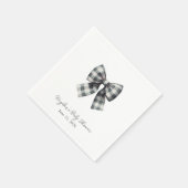 Coquette Gingham Bow Personalisiert Napkin Serviette (Ecke)