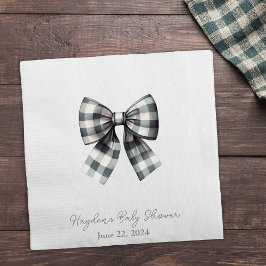 Coquette Gingham Bow Personalisiert Napkin Serviette