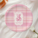 Coquette Gingham French Teddy Bear Baby Shower Pappteller<br><div class="desc">Die Pink Bow Gingham French Teddy Bear Baby Shower Paper Teller sind eine bezaubernde und elegante Ergänzung zu Ihrem Baby-Duschgeschirr, perfekt kombiniert Praktik mit Stil. Mit einem zauberhaften, französisch inspiriert Teddybär, der mit einem rosa Bogen und Set gegen ein klassisches Gingham-Muster verziert ist, schaffen diese Teller einen angenehmen und kohärenten...</div>