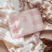 Coquette Gingham French Teddy Diapper Raffle Begleitkarte
